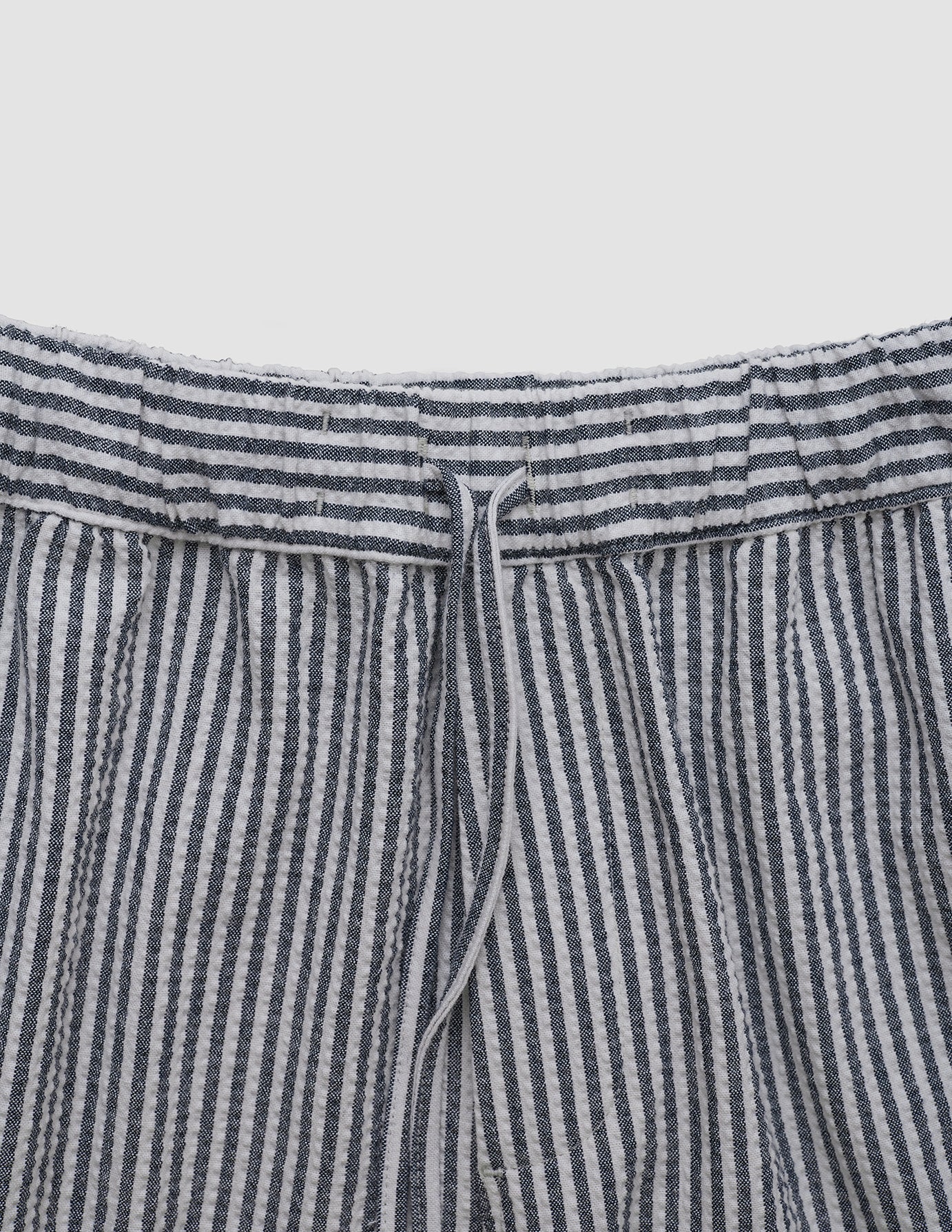 Seersucker Shorts Navy Stripes